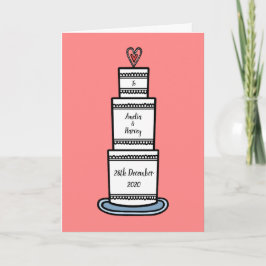 オーダーメイドのウェディングケーキイラスト ウェディングカード カード