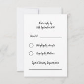 オーダーメイドのウェディングケーキイラスト　出欠確認 招待状 (裏面)