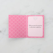 オーダーメイドのウェディングシャワーのお礼状カード サンキューカード (内部)