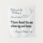 オーダーメイドのウェディングタペストリー タペストリー (正面)