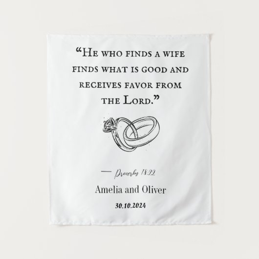 オーダーメイドのウェディングタペストリー タペストリー (正面)