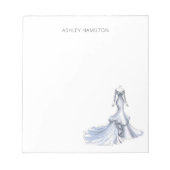 オーダーメイドのウェディングドレス ノートパッド (正面)