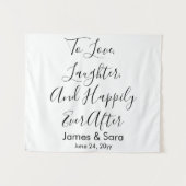 オーダーメイドのウェディングバックドロップ おしゃれなレセプション フォトブース タペストリー (正面(横))