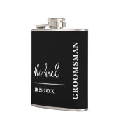 オーダーメイドのウェディングパーティーギフト ヒップフラスク (左)