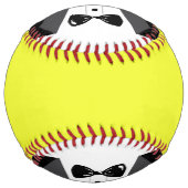 オーダーメイドのウェディングパーティ用ソフトボール - 個別のメッセージ ソフトボール (裏面)