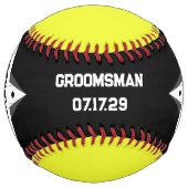 オーダーメイドのウェディングパーティ用ソフトボール - 個別のメッセージ ソフトボール (正面)