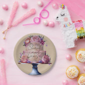 オーダーメイドのウェディングブラウン ペーパープレート (パーティー)