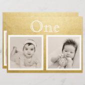 オーダーメイドのウェディングプランナーです。お二人の年齢に合わせたゴールドのテーブルナンバーを製作し 招待状 (正面/裏面)