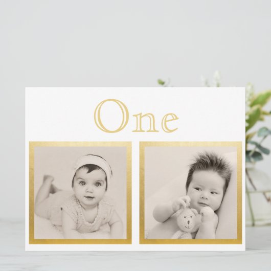 オーダーメイドのウェディングプランナーです。お二人の年齢に合わせたゴールドのテーブルナンバーを製作し 招待状 (スタンド正面)