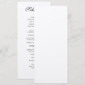 オーダーメイドのウェディング招待状セットのスケジュール 招待状 (正面/裏面)