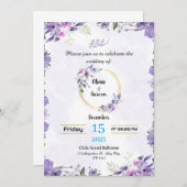 オーダーメイドのウェディング招待状デザイン 招待状 (正面/裏面)