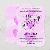 オーダーメイドのウェディング招待状　トラディショナルハート 招待状 (正面/裏面)