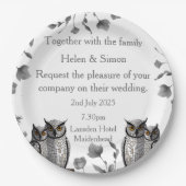 オーダーメイドのウェディング ペーパープレート (正面)