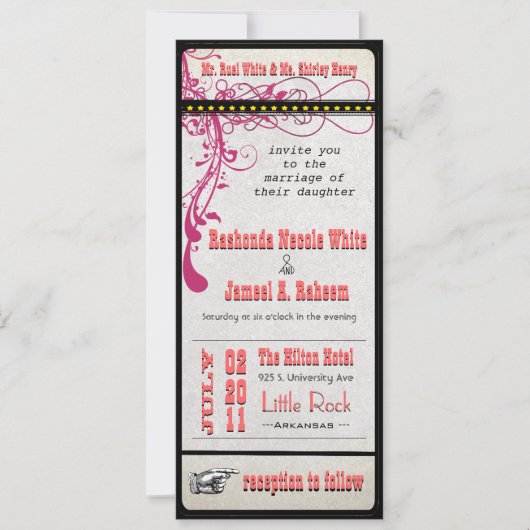 オーダーメイドのウェディング 招待状 (正面)