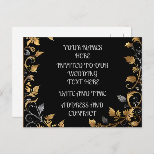 オーダーメイドのウェディング 案内ポストカード (正面/裏面)