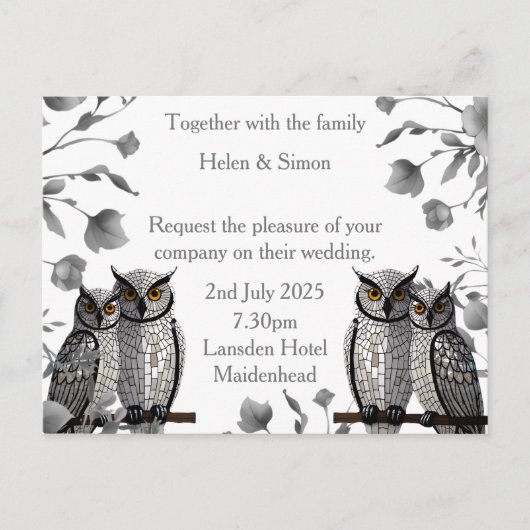 オーダーメイドのウェディング 案内ポストカード (正面)