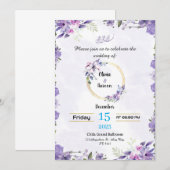 オーダーメイドのウエディング招待状デザイン 招待状 (正面/裏面)