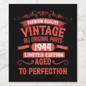 オーダーメイドのエイティ ヴィンテージ 80歳の誕生日パーティー ワインラベル (シングルラベル)