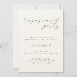 オーダーメイドのエレガントな婚約パーティー招待状 案内状