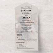 オーダーメイドのエレガントな結婚式の招待状 オールインワン招待状 (内側)