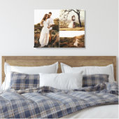 オーダーメイドのエンゲージメント3枚の写真 ウェディングサイン キャンバスプリント (インサイチュ (寝室))