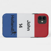 オーダーメイドのオランダ国旗フットボールギア Case-Mate iPhoneケース (裏面(横))