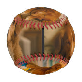 オーダーメイドのオリジナル4枚の写真入り 野球ボール (正面)