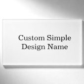 オーダーメイドのカスタムデザイン 3.5" x 2" 名札 (正面)
