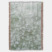 オーダーメイドのカスミソウの花の写真 スローブランケット (正面縦)