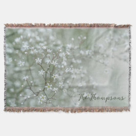 オーダーメイドのカスミソウの花の写真 スローブランケット