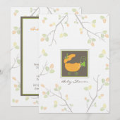 オーダーメイドのカボチャのベビーカーシャワー招待状 招待状 (正面/裏面)