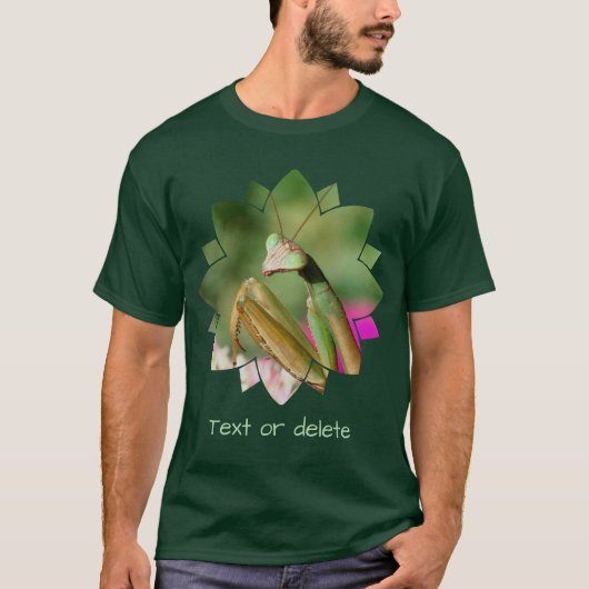 オーダーメイドのカマキリ昆虫グッズ Tシャツ (正面)