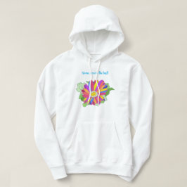 オーダーメイドのカラフルなひまわりの花びらのサイン パーカ