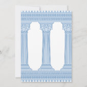 オーダーメイドのカラー ギリシャ神殿 50歳の誕生日パーティー 招待状 (裏面)