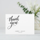 オーダーメイドのカリグラフィー結婚式お礼状 サンキューカード (スタンド正面)
