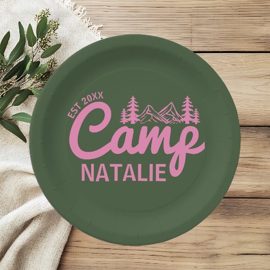 オーダーメイドのキャンプ・バチェロレッテパーティー ペーパープレート
