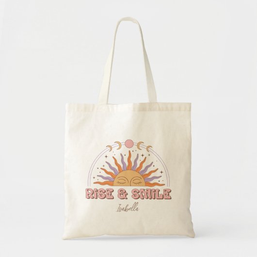 オーダーメイドのギフトBoho Rise And Smile トートバッグ (正面)