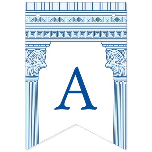 オーダーメイドのギリシャ神殿を飾る50歳の誕生日パーティー バンティングフラッグ (第3の旗)