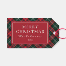 オーダーメイドのクラシックな赤と緑のタータン クリスマス