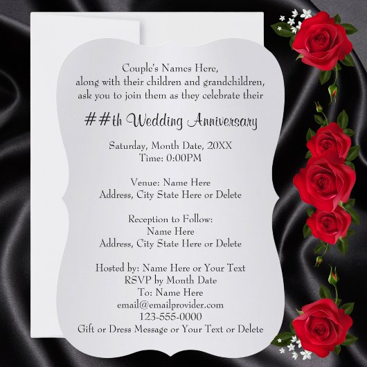 オーダーメイドのクリスチャン結婚記念日招待状 招待状