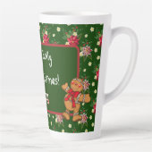 オーダーメイドのクリスマスはホリーで陽気だ カフェラテマグ (右)