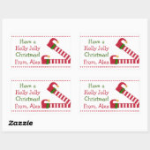 オーダーメイドのクリスマスはホリーで陽気だ 長方形シール (シート)