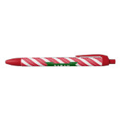 オーダーメイドのクリスマスキャンディケイン 黒ボールペン (トップ)