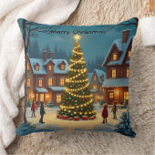 オーダーメイドのクリスマススケーター クッション (ブランケット)