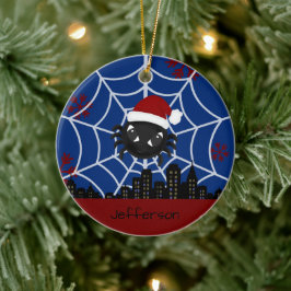 オーダーメイドのクリスマススパイダー セラミックオーナメント