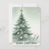 オーダーメイドのクリスマスツリー - クリスマスカード (正面)