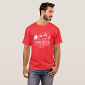 オーダーメイドのクリスマスファミリーネーム Tシャツ (正面フル)