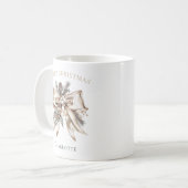 オーダーメイドのクリスマスリボンマグ コーヒーマグカップ (正面左)