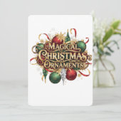 オーダーメイドのクリスマスリースとキャンドル シーズンカード (スタンド正面)