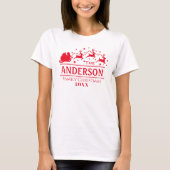 オーダーメイドのクリスマス家族の名前 Tシャツ (正面)